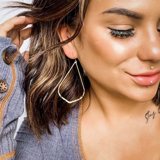 Follow Me Teardrop Hoops