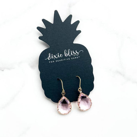Pink Teardrop Earrings