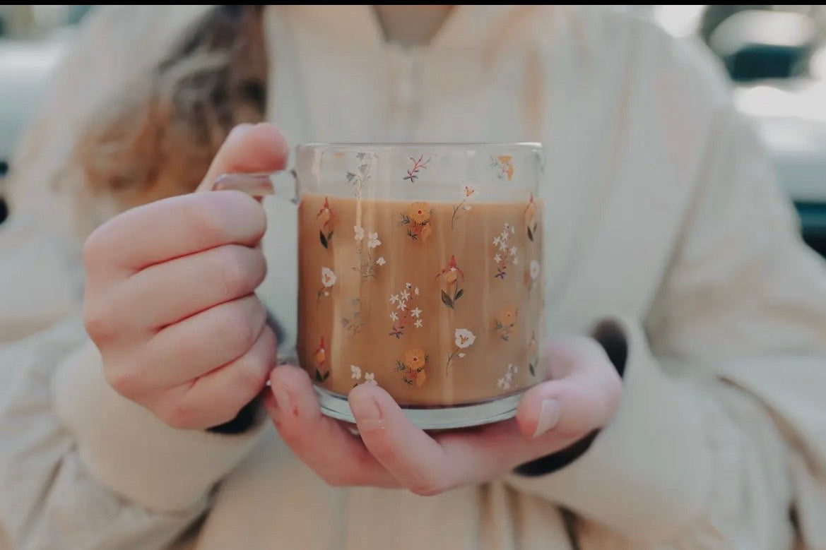 Wildflower Glass Mug