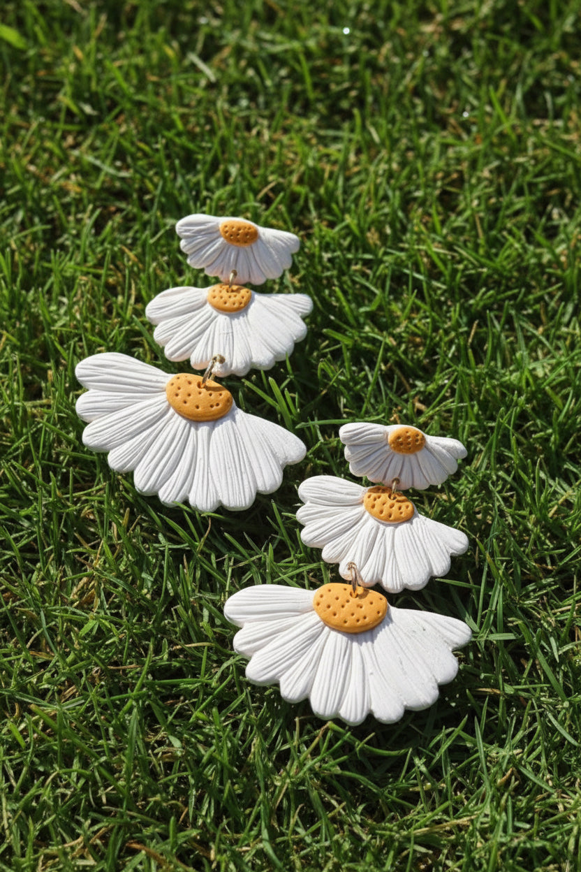 Tiered Daisy Earrings
