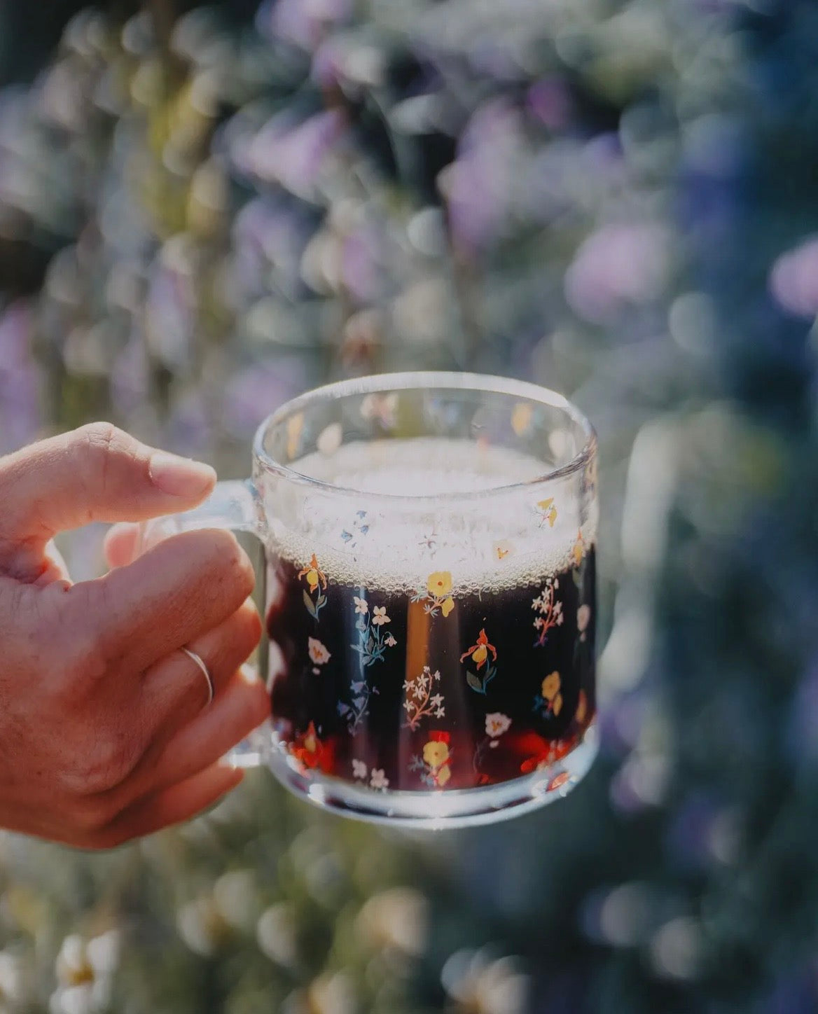 Wildflower Glass Mug