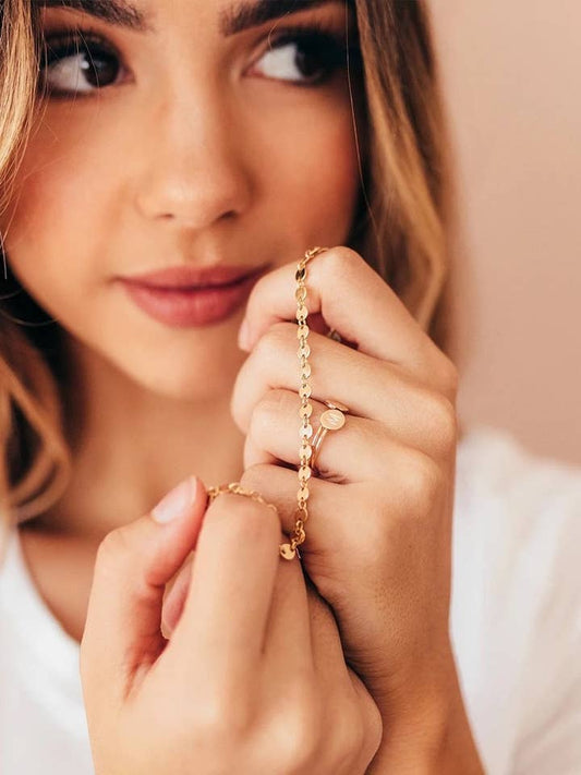 14K Gold Plated Disk Necklace